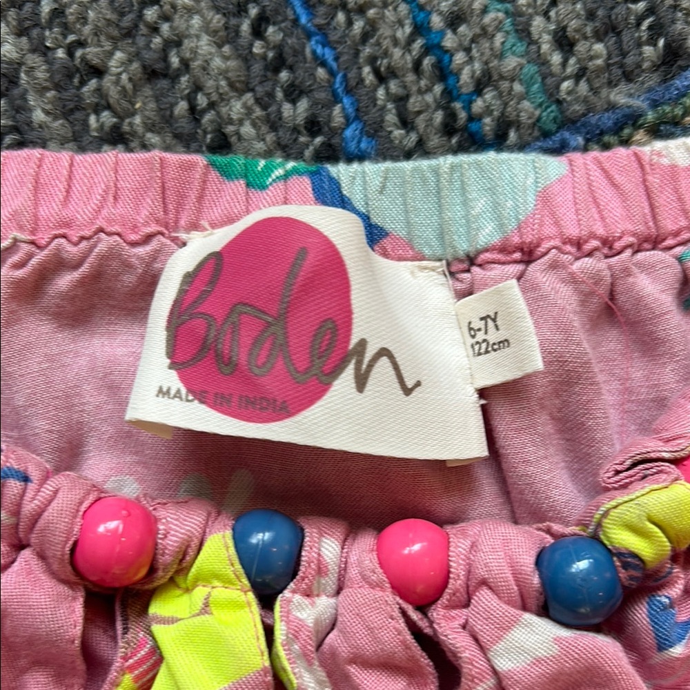 Mini Boden Hawaiian 🌺 Pink Jumpsuit Romper with pockets! So Comfy & Soft - Picture 2 of 5